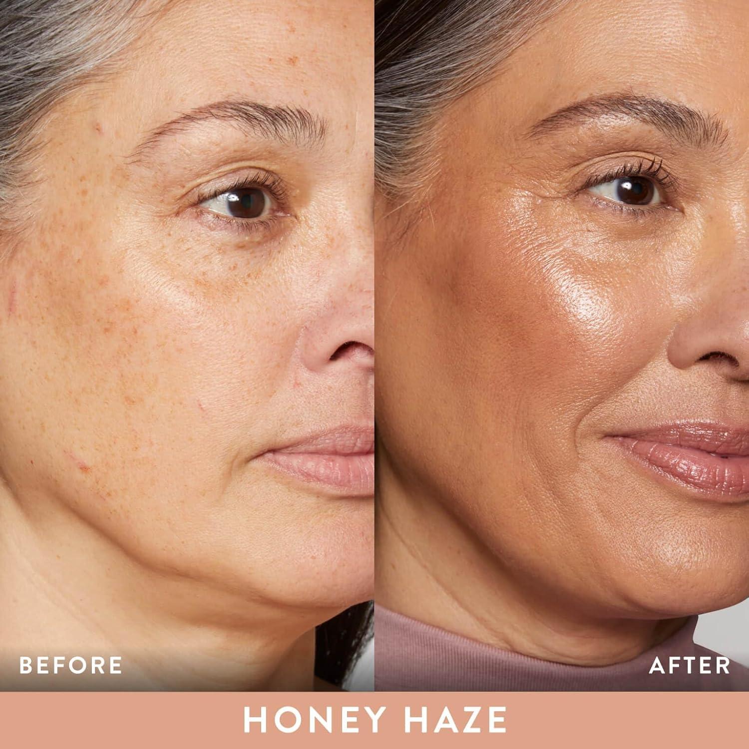 imageLAURA GELLER NEW YORK The Wonder Balm Complexion Enhancer  Hydrating Weightless Subtle Hint of Color  Glow for Mature Skin  Vegan Squalane  Apply to Cheeks ampamp Lips 01 NicenNatural04 Honey Haze