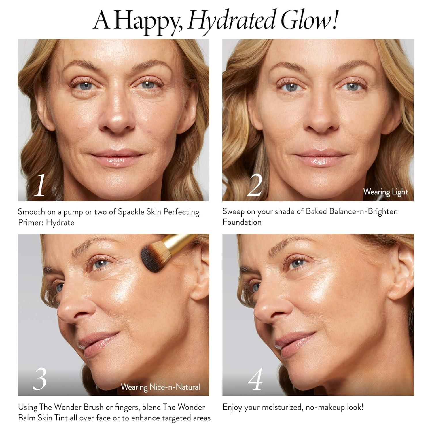 imageLAURA GELLER NEW YORK The Wonder Balm Complexion Enhancer  Hydrating Weightless Subtle Hint of Color  Glow for Mature Skin  Vegan Squalane  Apply to Cheeks ampamp Lips 01 NicenNatural04 Honey Haze