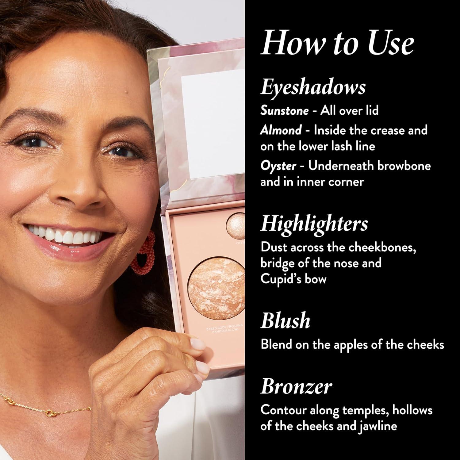 imageLAURA GELLER Own Your Age Kit Best of the Best Palette and Jelly Balm Tinted Lip Color In the Buff and Retractable Angled Kabuki Brush