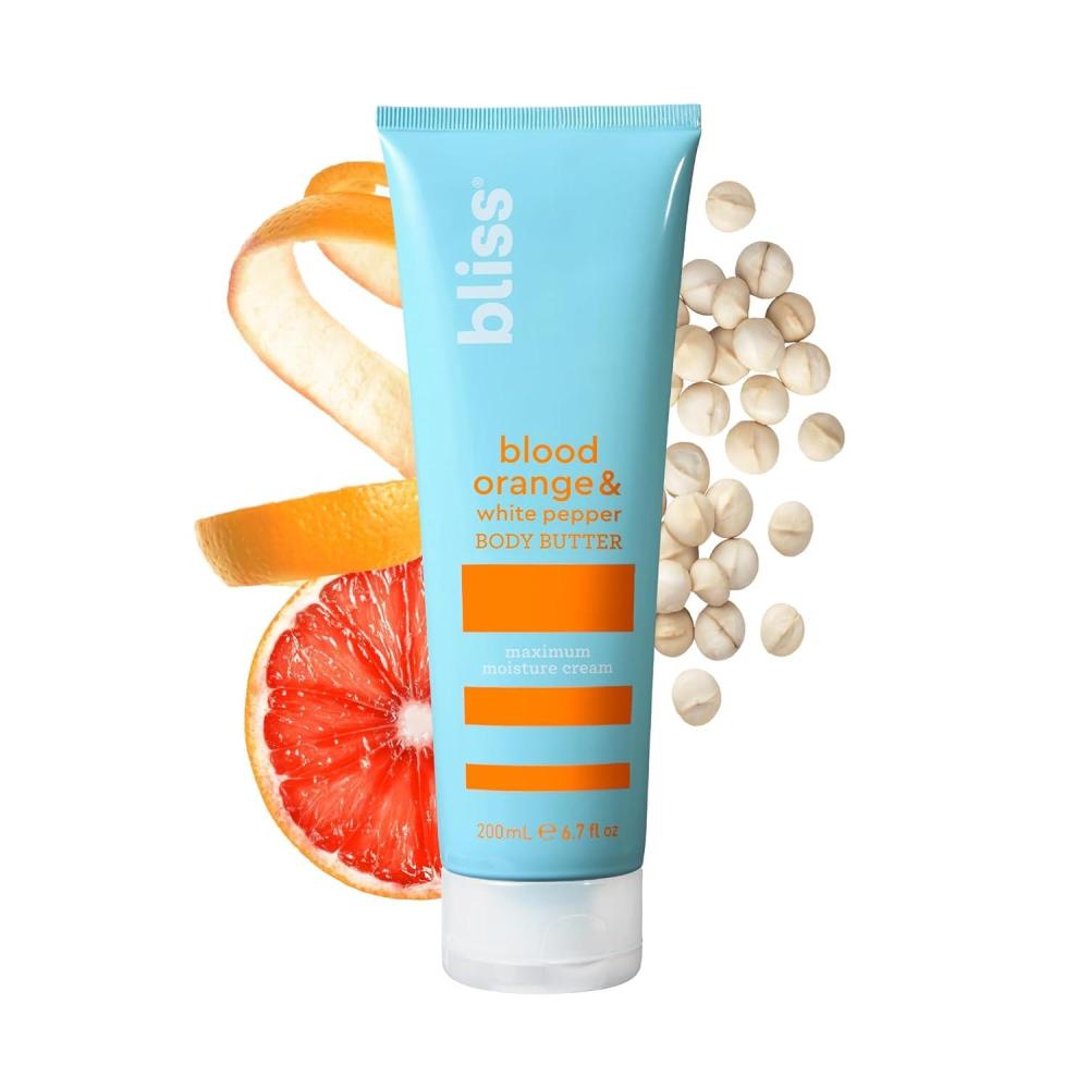 imageBliss Body Butter  Grapefruit and Aloe  Maximum Moisture Cream  67 Fl Oz  Body Lotion for Dry Skin  LongLasting Moisturizer for Women ampamp Men  Vegan and CrueltyFreeBlood Orange  White Pepper