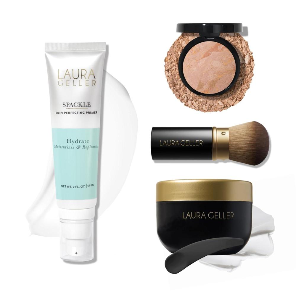 imageLAURA GELLER Cold Cream Cleanser  BalancenBrighten Fair  Spackle Hydrate  Airbrush Kabuki Brush