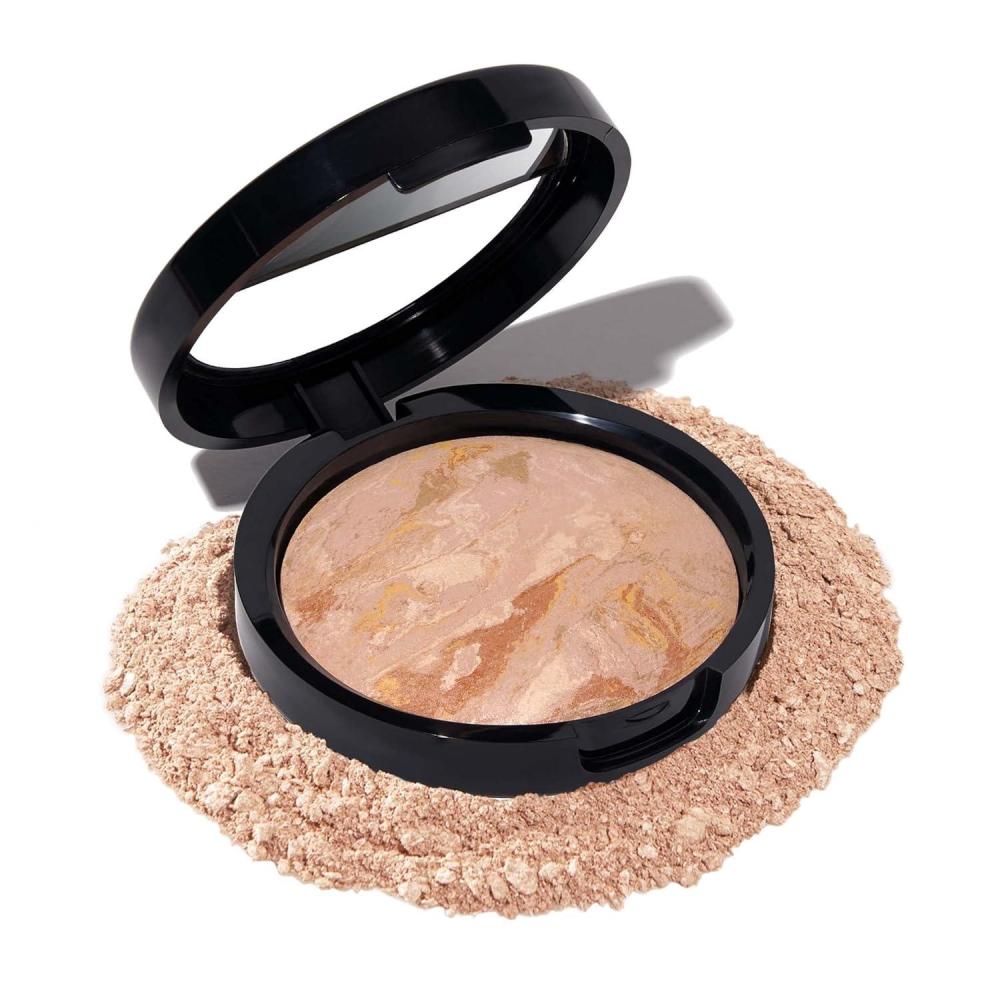 imageLAURA GELLER NEW YORK AwardWinning Baked BalancenBrighten Color Correcting Powder Foundation  Light  Buildable Light to Medium Coverage  DemiMatte Natural Finish02 Fair