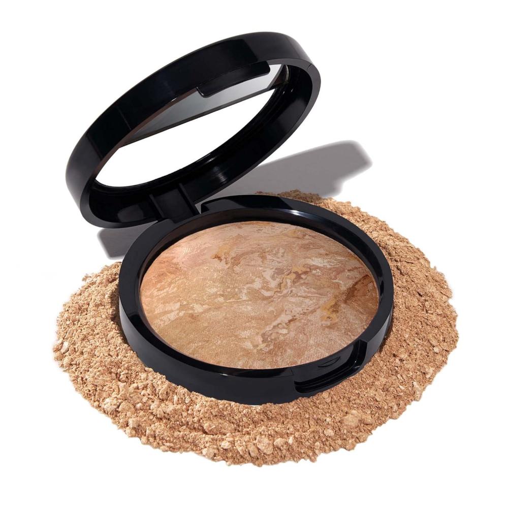 imageLAURA GELLER NEW YORK AwardWinning Baked BalancenBrighten Color Correcting Powder Foundation  Light  Buildable Light to Medium Coverage  DemiMatte Natural Finish04 Medium