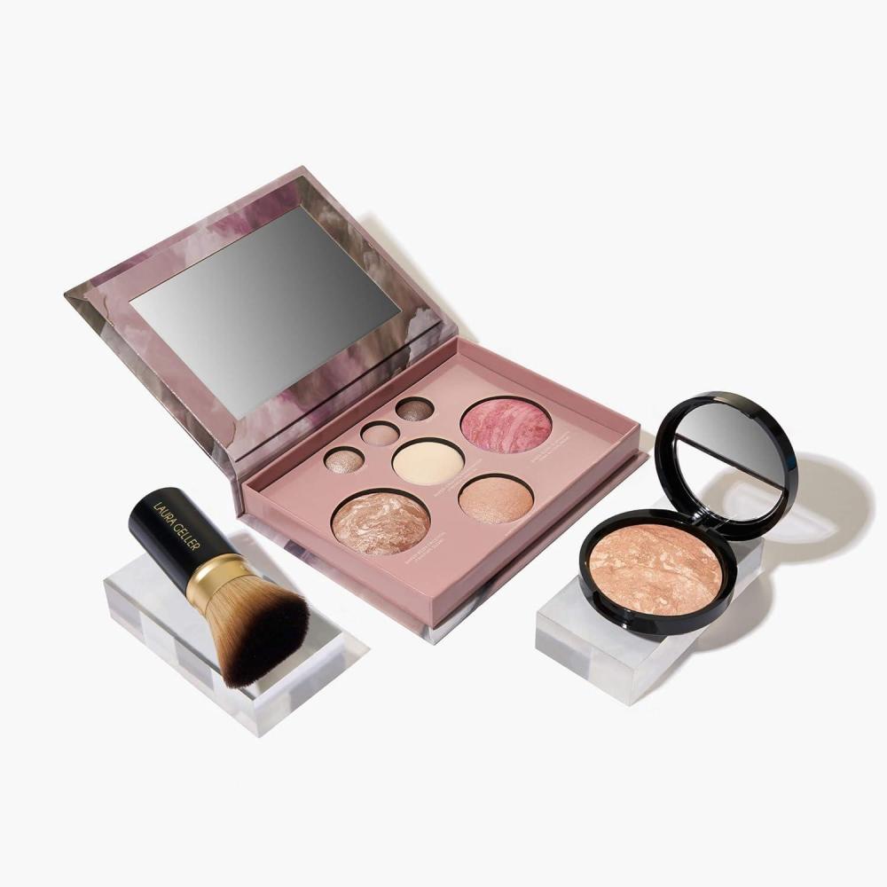 imageLAURA GELLER NEW YORK Baked Starter Kit Baked BalancenBrighten Powder Foundation Light and Best of the Best Palette and Retractable Kabuki Brush