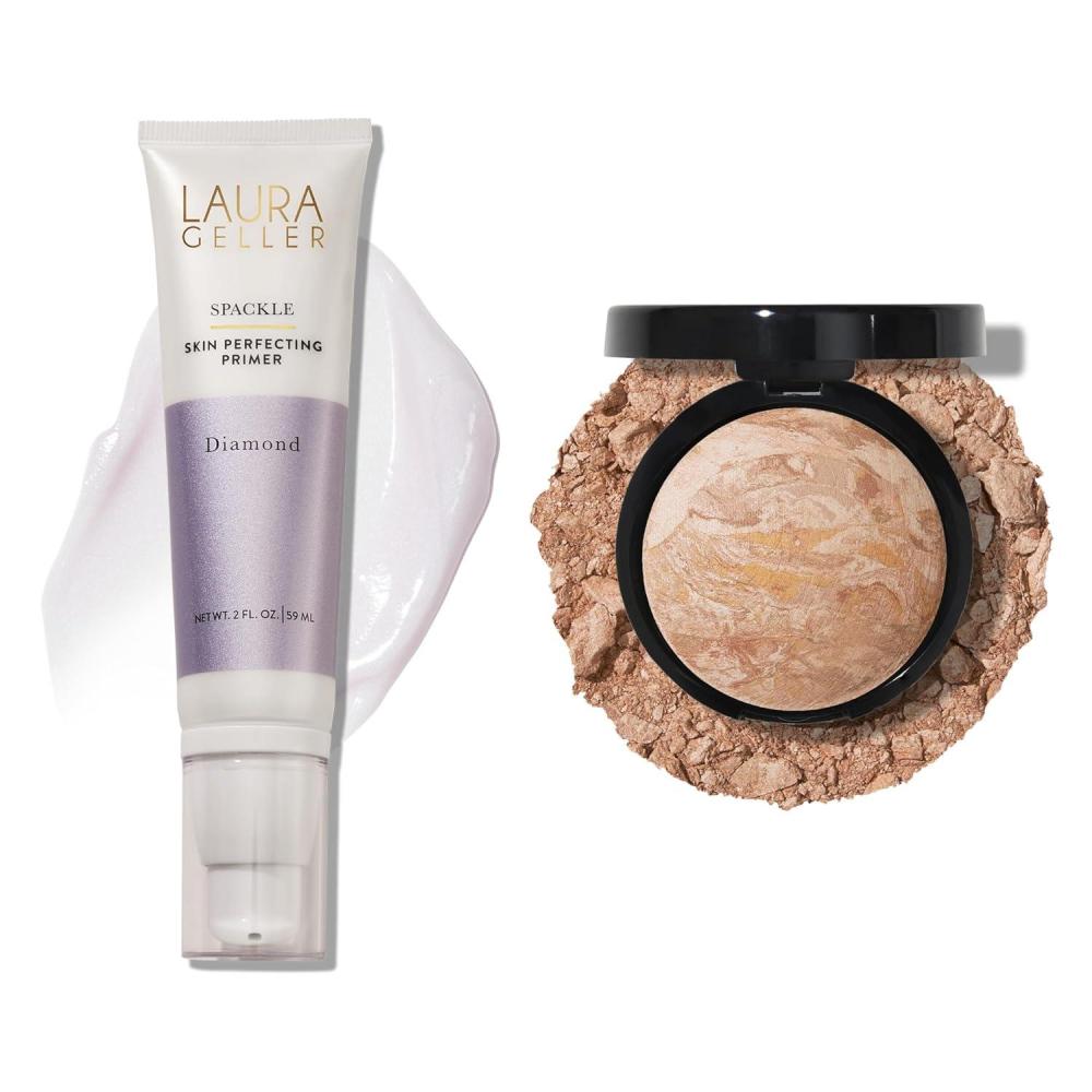 imageLAURA GELLER NEW YORK Illuminating Duo Baked BalancenGlow Illuminating Foundation Fair  Spackle SkinPerfecting Makeup Primer Diamond