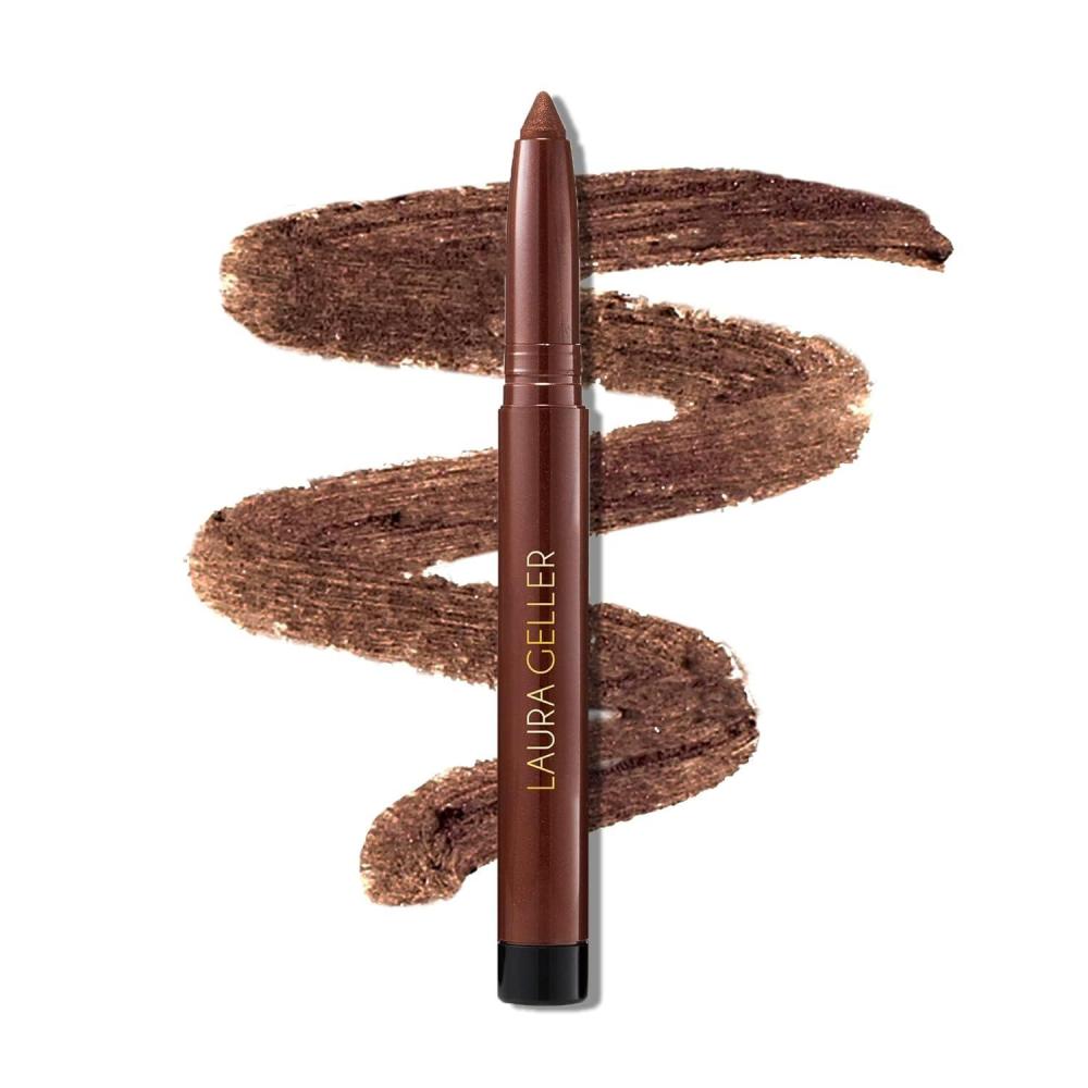 imageLAURA GELLER NEW YORK Kajal Longwear Kohl Eyeliner Pencil Duo  Deep Black ampamp Smoky Taupe  Caffeine and Vitamin E  Smooth ampamp Blendable Liner  BuiltIn Sharpener01 Dark Brown