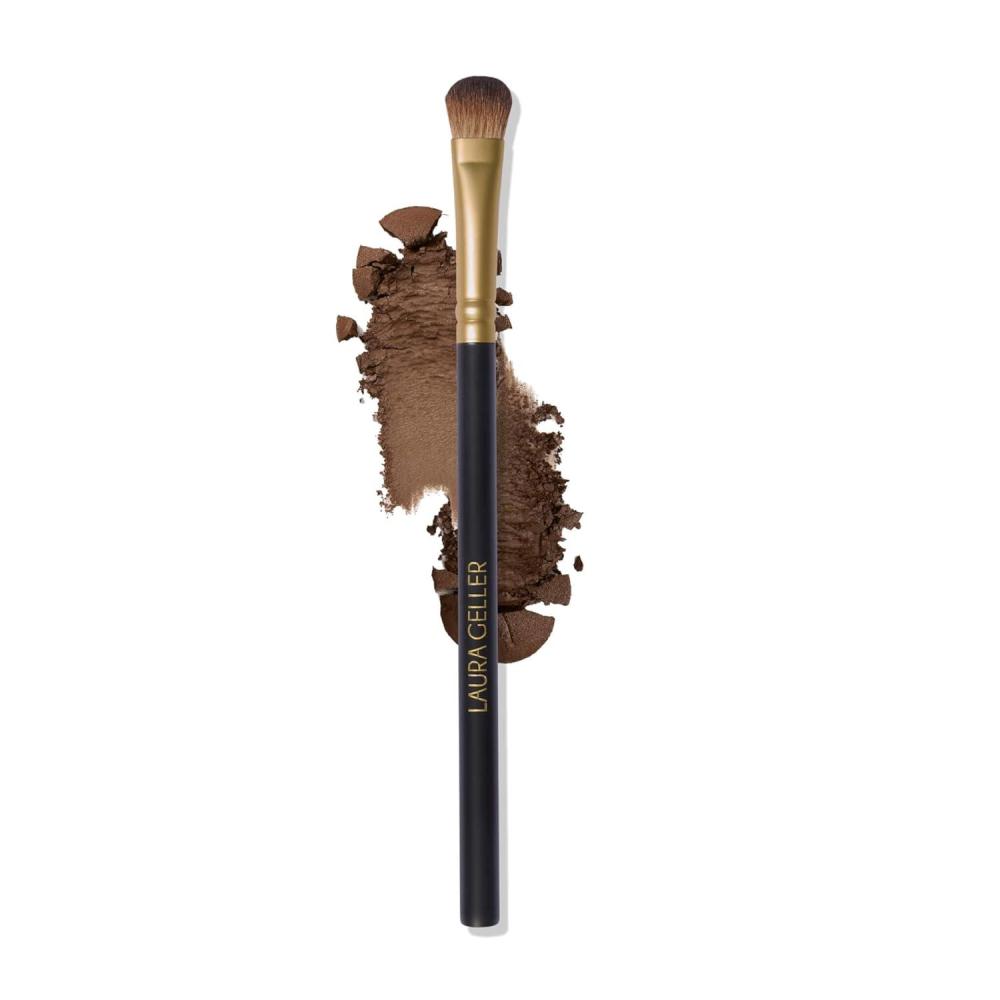 imageLAURA GELLER NEW YORK Retractable Black Kabuki Brush for Liquid Cream and Powder Face Makeup With Aluminum Handle15 AllOver Eyeshadow Brush