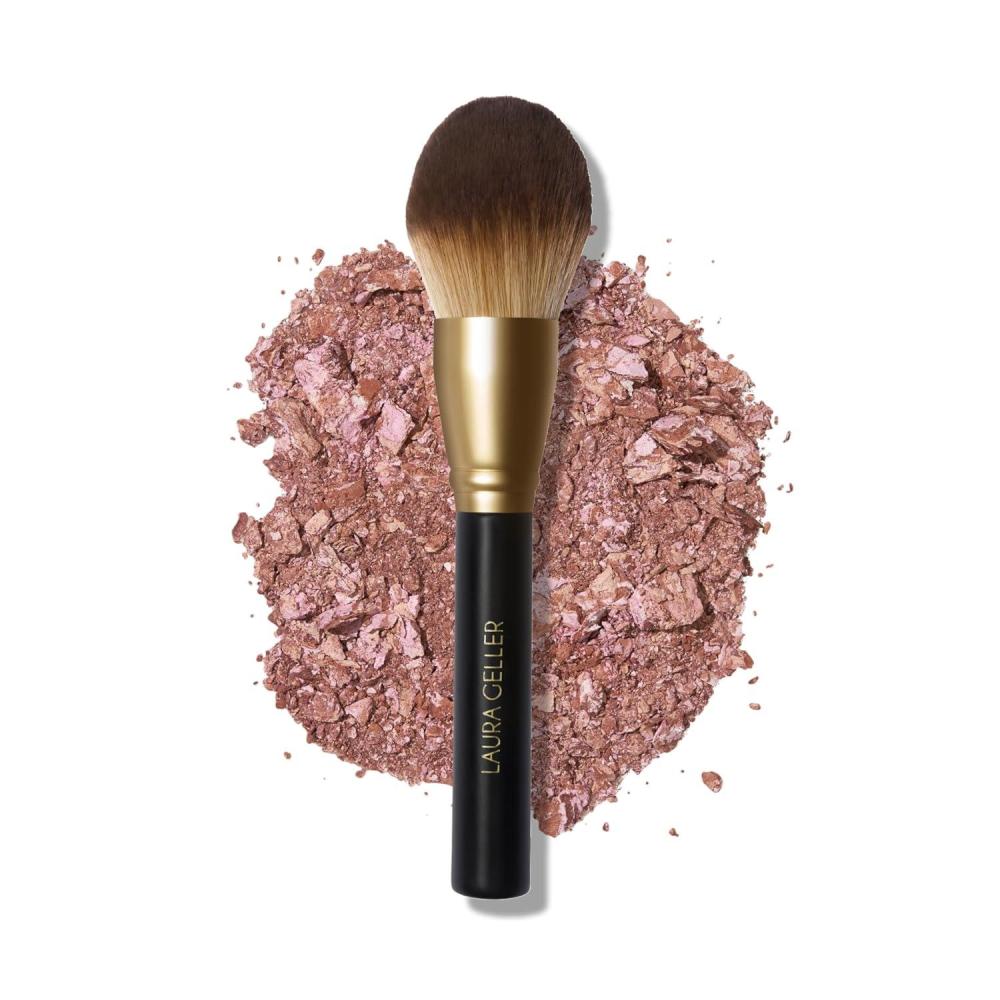 imageLAURA GELLER NEW YORK Retractable Black Kabuki Brush for Liquid Cream and Powder Face Makeup With Aluminum HandleClassic Bronzer Brush