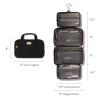 imageLAURA GELLER NEW YORK Quilted Folding Travel Makeup Bag Black  Hanging Toiletry Bag Organizer for Travel  Large Capacity Full Size Makeup Bag  Easy to Clean