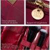 imageLAURA GELLER NEW YORK Quilted Makeup Bag with Brush Case Burgundy  Toiletry Bag Organizer for Travel  Large Capacity Full Size Makeup Bag  Easy to CleanBurgundy