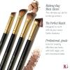 imageLAURA GELLER NEW YORK Retractable Black Kabuki Brush for Liquid Cream and Powder Face Makeup With Aluminum Handle18 Eyeshadow Brushes 4 Pack