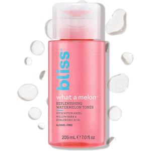 imageBliss What a Melon Replenishing Watermelon Hyaluronic Acid Toner  7 Fl Oz  Witch Hazel ampamp Willow Bark  Hydrates Refreshes and Energizes Tired Skin  Clean  Vegan ampamp CrueltyFreeWhat a Melon Toner