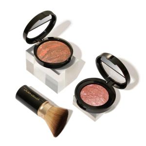 imageBlushnGlow Kit 3 PC LAURA GELLER NEW YORK Baked BalanceNGlow Illuminating CC Powder Foundation Light Retractable Kabuki Brush Baked BlushNBrighten Pink Grapefruit07 Toffee  Pink Grapefruit