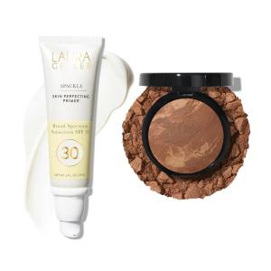imageLAURA GELLER BrightennProtect Foundation and SPF Makeup Primer Set BalancenBrighten Toffee and Spackle SPF 30 Primer