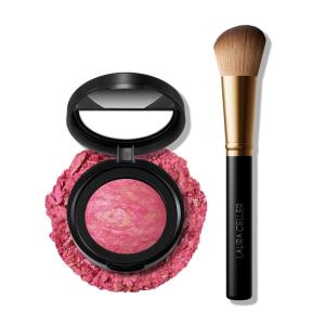 imageLAURA GELLER NEW YORK Baked BlushnBrighten Marbleized Blush  Apricot Berry ampamp Angled Brush 2pc Set07 Sunlit Rose