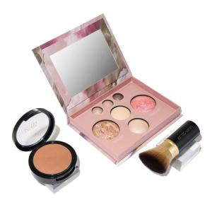 imageLAURA GELLER NEW YORK Baked Starter Kit  Full Coverage Double Take Powder Foundation Toffee and Best of the Best Face Palette and Retractable Angled Kabuki Brush