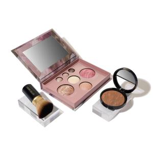 imageLAURA GELLER NEW YORK Baked Starter Kit Fair Best of the Best Full Face Palette  Baked BalancenBrighten Powder Foundation  Retractable Angled Kabuki Brush Set09 Toffee