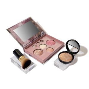 imageLAURA GELLER NEW YORK Baked Starter Kit Fair Best of the Best Full Face Palette  Baked BalancenBrighten Powder Foundation  Retractable Angled Kabuki Brush Set04 Medium