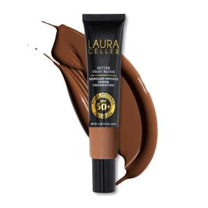 imageLAURA GELLER NEW YORK Better Than Block SkincareInfused Serum Foundation with Broad Spectrum SPF 50 Sand06 Deep