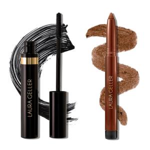 imageLAURA GELLER NEW YORK Bold Beauty Kajal Duo Kajal Longwear Kohl Eyeliner Pencil Antique Bronze  Kajal Longwear Black Mascara