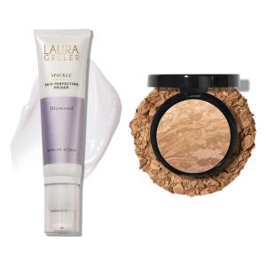 imageLAURA GELLER NEW YORK Illuminating Duo Baked BalancenGlow Illuminating Foundation Golden Medium  Spackle SkinPerfecting Makeup Primer Diamond