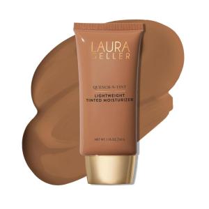 imageLAURA GELLER NEW YORK QuenchnTint Hydrating Foundation  MediumDeep  Sheer to Light Buildable Coverage  Natural Glow Finish  Lightweight Formula with Hyaluronic AcidDeep Brown