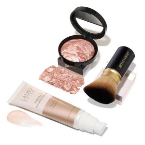 imageLAURA GELLER NEW YORK ReadynRadiant Kit 3 PC  Baked BronzenBrighten Fair  Spackle SuperSize Skin Perfecting Primer Champagne Glow  Retractable Angled Kabuki Brush