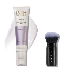 imageLAURA GELLER NEW YORK Spackle SkinPerfecting SuperSize Makeup Primer  Diamond  Retractable Airbrush Kabuki Brush Duo
