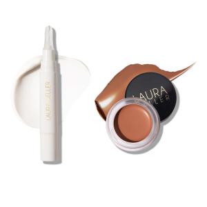 imageLAURA GELLER NEW YORK Under Eye Brightening Color Correcting Makeup Kit  Includes Illuminating Undereye Primer and CancelnConceal Darkness Neutralizing Perfector TanDeep