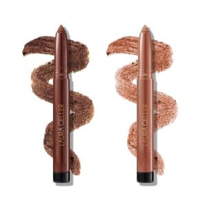 imageLAURA GELLER NEW YORK Kajal Longwear Kohl Eyeliner Pencil Duo  Dark Brown  Clove  Smooth Blendable Liner  Infused with Caffeine