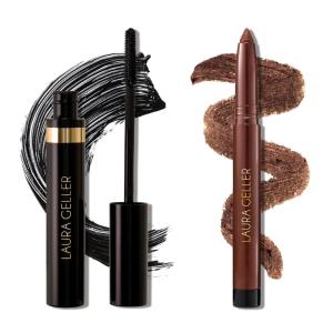 imageLAURA GELLER NEW YORK Bold Beauty Kajal Duo Kajal Longwear Kohl Eyeliner Pencil Dark Brown  Kajal Longwear Black Mascara
