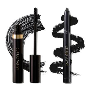 imageLAURA GELLER NEW YORK Bold Beauty Kajal Duo Kajal Longwear Kohl Eyeliner Pencil Deep Black  Kajal Longwear Black Mascara