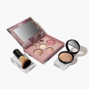 imageBaked Starter Kit Baked BalancenBrighten Powder Foundation Medium  Best of the Best Palette Blush Bronzer Highlighter Eyeshadow  Retractable Kabuki Brush