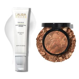 imageLAURA GELLER NEW YORK Baked BalancenBrighten Powder Foundation  Deep  Spackle SuperSize Makeup Primer with Hyaluronic Acid Original
